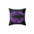 Purple Glitter Lips Decorative Pillow