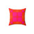 Popping Pink and Orange Graphic Pillow