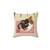 Cute calico cat pillow for home decor