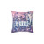 Glittering fairy pillow with sparkles and inspirational quotes