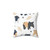 Cute tapir throw pillow with abstract, tropical design