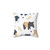 Cute tapir throw pillow with abstract, tropical design