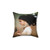 Dreamy Night Pillow featuring a woman's portrait under the moon