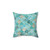 Moroccan Mermaid Fish Scale Patterned Throw Pillow in Aqua and Teal