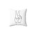 Peace Sign Hand Minimalist Pillow