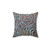 Aqua Brown Tooled Leather Pattern Pillow