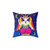 Vibrant 1990s Baphomet Throw Pillow