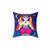 Vibrant 1990s Baphomet Throw Pillow