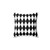 Black and White Harlequin Throw Pillow