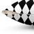 Black and White Harlequin Throw Pillow