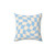 Check II Baby Blue Twist Pillow