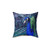 Blue Peacock Feather Pillow