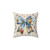 Christian Christmas Bow Pillow with Nativity Scene