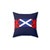 Tartan Throw Pillow with Scottish Saltire and Lions Rampant