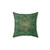 Flower of Life Malachite and Gold Pillow