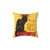Le Chat Noir Vintage Cat Pillow