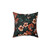 Vintage Floral Throw Pillow - NIGHT FOREST XVII-A