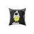 Decorative border collie dog pillow with a tennis ball accent