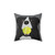 Decorative border collie dog pillow with a tennis ball accent