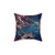 Jewel Tone Marble Pillow with Turquoise, Blue and Purple Colors