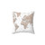 Detailed World Map Taupe Pillow
