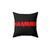 Hammer Films Logo Pillow in Blood Red