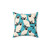 Turquoise Siamese Cat Decorative Pillow