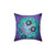 Purple and Teal 3D Throw Pillow