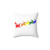 Funny pride pillow with rainbow gay Christmas santa design