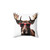 Funny Moose Wearing Heart-Shaped Sunglasses Pillow