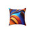 Abstract Blue and Orange Decorative Pillow