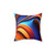 Abstract Blue and Orange Decorative Pillow