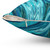 Abstract teal marble decorative pillow