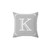Silver Gray Personalized Monogram Pillow