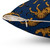 Navy Blue and Marigold Tiger Throw Pillow