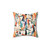 Greyhound Geometric Pattern Decorative Pillow