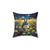 Totoro Sunflower Starry Night Throw Pillow