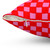 Red and Pink Checkered Patterned Accent Pillow