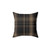Dark Academia Tartan Plaid Pillow