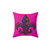 Fuchsia Fleur de Lis Decorative Pillow
