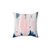Abstract blush and blue throw pillow