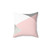 Geometric Blush Silver Throw Pillow