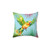 Tropical Birds and Plants Decorative Pillow