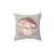Mushroom-themed decorative pillow for fairytale home decor
