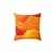 Colorful abstract red and yellow pillow
