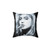 Angelina Jolie Rough Silver Print Pillow