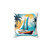 Sailboat Between Palm Trees Decorative Pillow