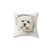 Adorable Maltese Dog in Watercolor Pillow