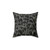 Suspicious Cats Pillow featuring a whimsical black cat design