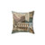 Vintage Scrapbook Design Pillow - Historic Beige